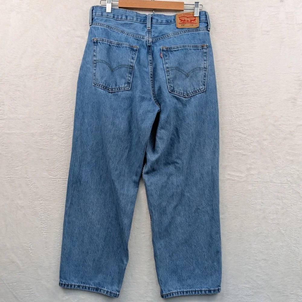Levi's 578 Jeans Mens 34x29 Blue Baggy Loose Fit Skate Streetwear Grunge Red Tab